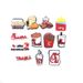 12-piece Cartoon Burger Fried Chicken Shoes Floral Decoration Buckle Personalized DIY Student Garden Shoe Buckle Accessories_vogvips.com