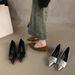 French Style Kitten Heel Single For Women 2024 New High-end Pointed Toe Elegant Simple Black Evening Boat Shoes_vogvips.com