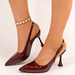 Fashionable And Elegant Plus Size Pointed High Heels 2026 New Model Back Strap Leopard Print Closed Toe Stiletto Heel_vogvips.com