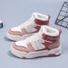Thick Soled Velvet High Top For Winter, Children's New Trendy Women's, Warm And Thick, Versatile Casual Board_vogvips.com