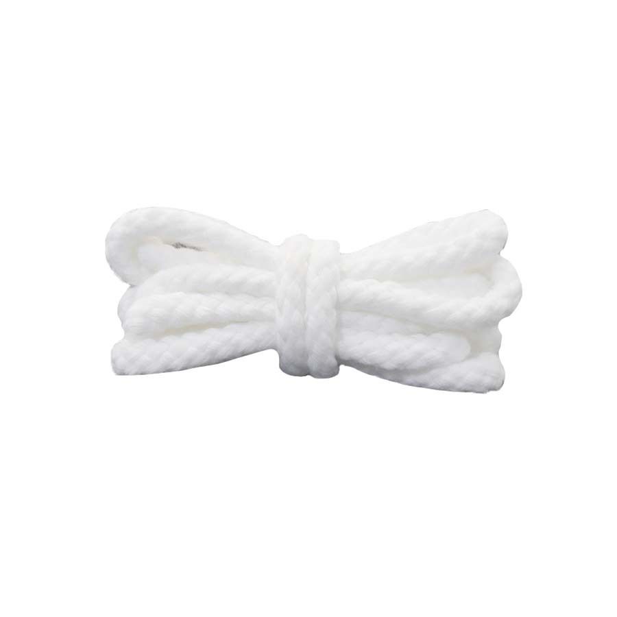 Shoelaces Fashion Round Solid Black Solid Bold Classic Polyester Cotton 7mm Mountaineering Sports Shoes With Rope_vogvips.com