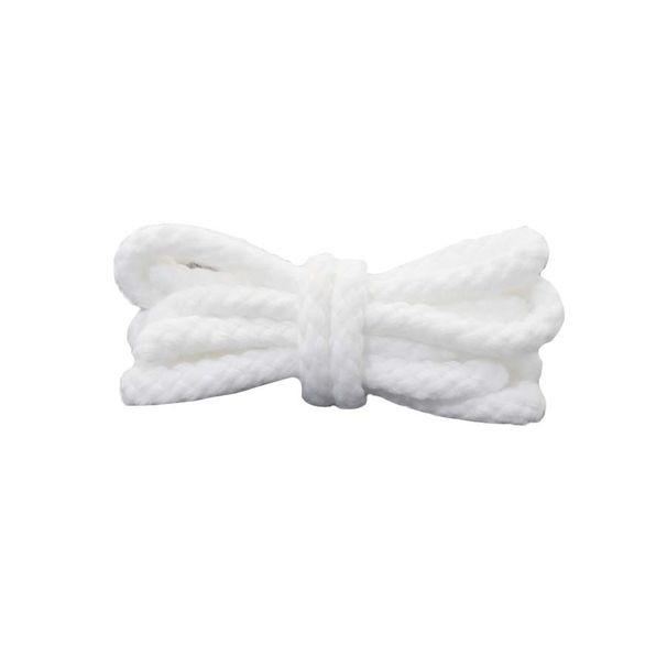 Shoelaces Fashion Round Solid Black Solid Bold Classic Polyester Cotton 7mm Mountaineering Sports Shoes With Rope_vogvips.com
