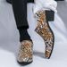 Street Heel Leather Shoes Men Pointed Toe Large Size Fashion Leopard Print Party High Heels_vogvips.com