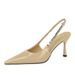 Women's Shoes Banquet Rhinestone Pointed Toe Low Cut Single Shoes Women's Elegant Hollowed Out Back Strap Stiletto Heel Women's Shoes_vogvips.com