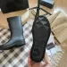 Designer Heel Thick Sole Long Fashion Square Toe Men Women Rubber Boots New Waterproof Anti Slip High Tube Rain Shoes_vogvips.com