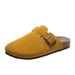 Baotou Women Lovers Cork Large Caligae Casual Half Slippers Lazy Shoes Fashion_vogvips.com