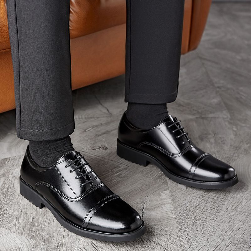 Suitable For All Seasons 2024 Spring And Autumn Patent Formal Three-Section For Men Versatile Professional Business Men's Wedding Slip-On Leather_vogvips.com