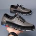 Suitable For All Seasons Autumn New Breathable Men's Business Slip-On Soft Sole Casual Leather Shoes_vogvips.com