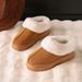 Women's Shoes Cotton Shoes Fashionable Simple Short Tube Women's Boots Thickened One Foot Flat Snow Boots_vogvips.com