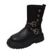 Platform Melad Mid-Calf Short For Women 2025 Autumn Winter New British Style Brown Chunky Heel Two-Way Martin Boots_vogvips.com