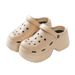 Thick-soled Perforated For Women, Outdoor Beach Height-increasing EVA Slippers, Non-slip, Wear-resistant, Closed-toe_vogvips.com