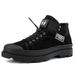 Men's Round Head Leather Casual Men's Casual Single Shoes Front Lace-up Tooling Shoes Single Shoes Men's Shoes_vogvips.com