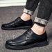 Euro Step 【】2025 Spring New Trendy Casual British Brogue Business Formal Men's Leather Shoes_vogvips.com