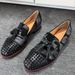 Large Size Men's Leather Shoes Brogue Business Korean Style Casual British Carved Hairstylist Trendy Lace-up Rivet_vogvips.com