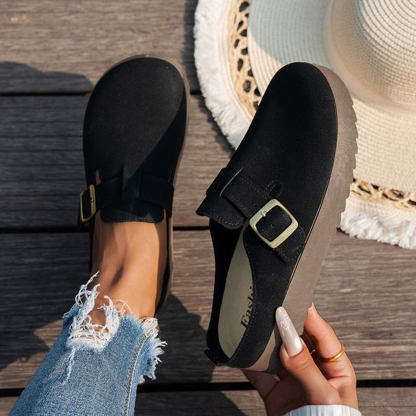 Women's 2025 New Four Seasons Casual Soft Sole Backless Clogs Cork Half Slippers_vogvips.com