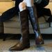 Soft Leather Version~V-Mount Rivet Pointed Toe Western Cowboy Over-the-Knee Heel Long Women's High Tube Riding Boots_vogvips.com