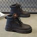 European Warm Series Hidden Heel Martin Boots For Women And Men, Unisex Yellow Thick Sole Ankle Motorcycle Work Chunky Boots, Men's Shoes_vogvips.com
