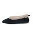 Women's Pointed Toe Warm Cotton Shoes Fleece Lined Flat Shallow Mouth Plus Size Autumn_vogvips.com