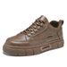 Spring New Breathable Waterproof Anti Slip Men's Trendy Versatile Black Leather Casual Sports Board Shoes Men_vogvips.com