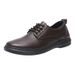 Men's British Business Formal Groom Versatile Trendy Work Black Big Toe Casual Leather Shoes_vogvips.com
