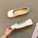 Gentle Style Soled Grandma's Summer 2025, New Soft Leather Flat Bottomed Butterfly Bow Pregnant , Single Shoes For_vogvips.com