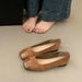 French-style Square-toed Flat Slimming And Gentle, Retro Low-cut Versatile Shoes, Comfortable Shoes Women For Commuting_vogvips.com