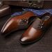 Men's Formal Dress British Vintage Pointed Head Men's Trend Wipe Color Breathable Casual Bright Leather Business Wedding Shoes Single Leather Shoes_vogvips.com
