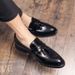 Men's Popular Fashion Loafer Casual Shoes Lightweight Popular Men's Large Size Tassel Brogue Casual Slip-on Leather Shoes_vogvips.com