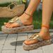 Plus Size Women's Wedge Sandals – Comfortable & Stylish Summer Footwear With Arch Support & Adjustable Straps_vogvips.com