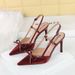 Elegant Bow Stiletto Heels For Women - Pointed Toe Open Back Dress Pumps With Comfortable Cushioning, Perfect For Parties & Evening Events_vogvips.com