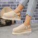 Women's Shoes Slippers For Women Fashion Versatile Cowhide Thick Bottom Velcro Closed Toe Slippers_vogvips.com
