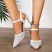 Women's Sandals, High Heels, Pointed Toe, Lace, Suitable Commuting And Dating, 2026 New Model, Exclusively For_vogvips.com