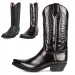 Mens Western Cowboy Winter Leather Embroidered High Boots Couple Shoes Lightweight And Comfortable Plus Size 35-48_vogvips.com