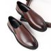 Suitable For All Seasons Trendy Comfortable Low-top Rubber Slip-on Leather Business Casual One-pull Versatile Men's Shoes_vogvips.com