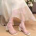 French-style Rhinestone Snake-strap High-heeled Women, 2026 Summer New Model, Suitable For Pairing With Dresses,_vogvips.com