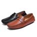 Men's Bean Shoes Casual Leather Shoes Big Size Lazy Man A Pedal Drive_vogvips.com