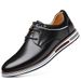 2025 New Korean Edition Lace Up Genuine Breathable Casual Leather Men's Trendy Shoes_vogvips.com