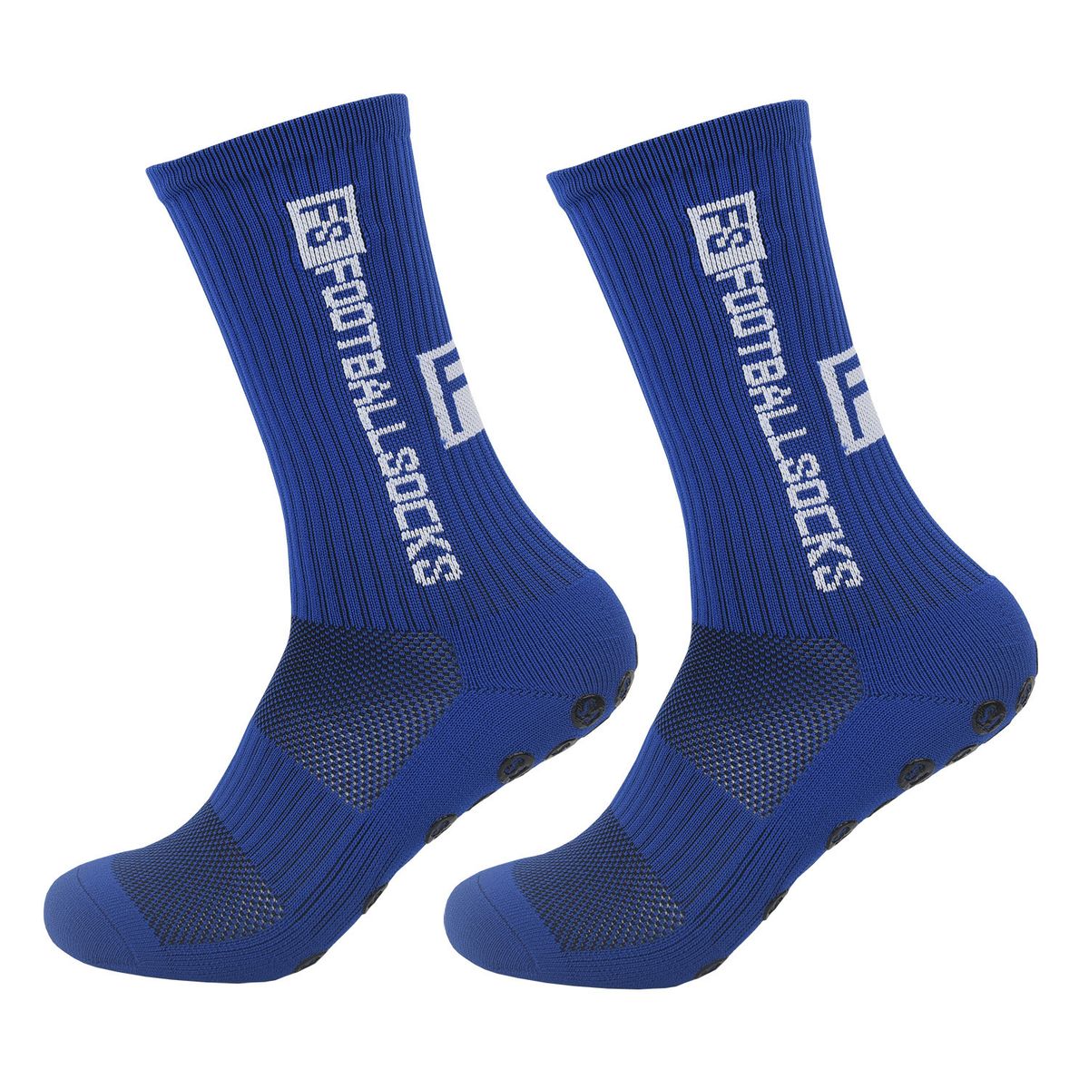 Sports Socks, FS Style, Professional Football Socks, Thickened Terry Cloth Sole, Dotted Adhesive Anti Slip Mid Calf Training Socks._vogvips.com