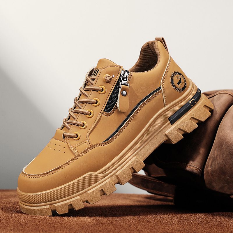Summer 2026 Men's Sporty Platform Sneakers Versatile Korean Style Fashionable Casual Shoes Trendy_vogvips.com