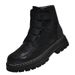 Martin Boots Velvet Medium Tube Short Boots Retro Rhubarb Tooling Boots_vogvips.com