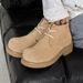 Derby Shoes Men's Thick-soled Heightened Suede Leather Round Head Casual Tooling Martin Boots_vogvips.com