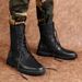 Men's High Boots High Top Thermal Cotton Shoes Outdoor Tooling Side Zipper Men's Boots_vogvips.com
