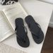 Women's Flip-flops Outdoor Wear, Simple Black Thong Sandals, Non-slip Beach Shoes, Trendy Summer Sandals For Men_vogvips.com