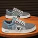 Men's Color Block Flat Low Top Sneakers Breathable Lightweight Casual Vintage Retro Versatile Sport Shoes For Daily Walking_vogvips.com