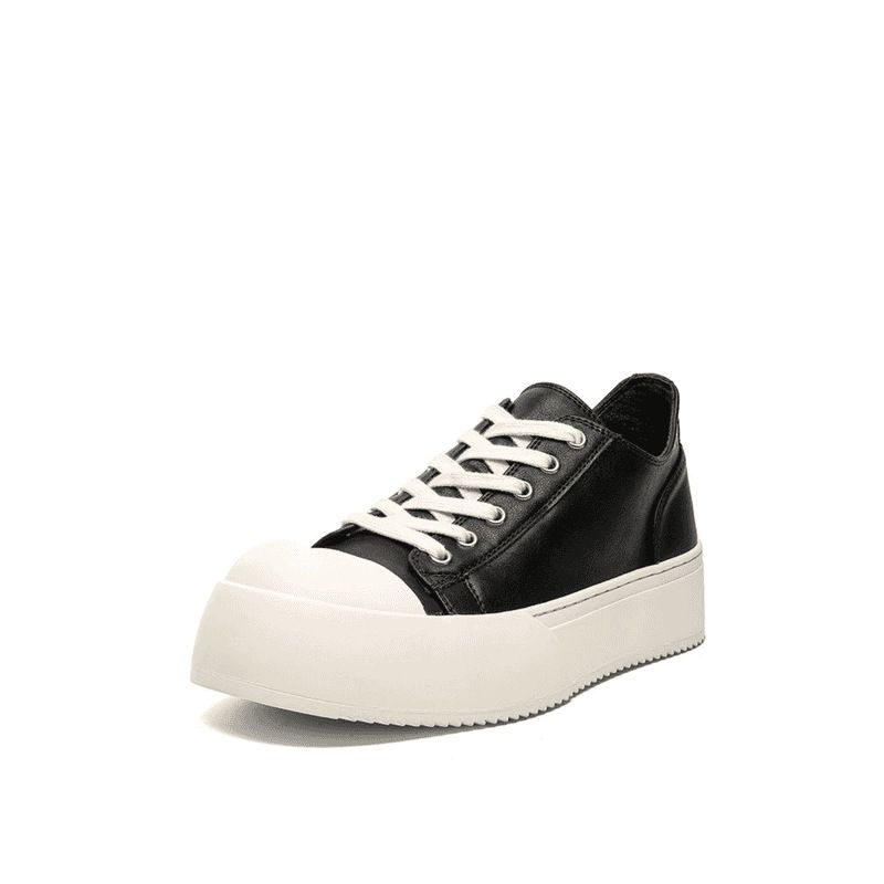 Little Ghost Style Big Head Men 2025 New Spring Thick Sole Height Increasing Casual Sneakers Black Couple Trendy Shoes_vogvips.com