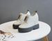 11cm Genuine Leather Hidden Wedge Short Black Korean Versatile Roman Style Trendy Shoes Thick Sole Boots High Heels_vogvips.com