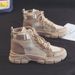 Women's Martin Thick Sole 2024 Spring New Korean Trendy Student Campus Style Versatile Canvas Riding Ankle Boots_vogvips.com