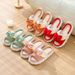 Butterfly Knot Sweet Women's Home Wooden Floor Home Linen Four Seasons Open Toe Linen Slippers Cotton Linen_vogvips.com