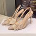 2025 Spring And Autumn High Heels Pointed Toe Stiletto Heel Backless Shoes Transparent Bow Rhinestone Sandals For Women_vogvips.com