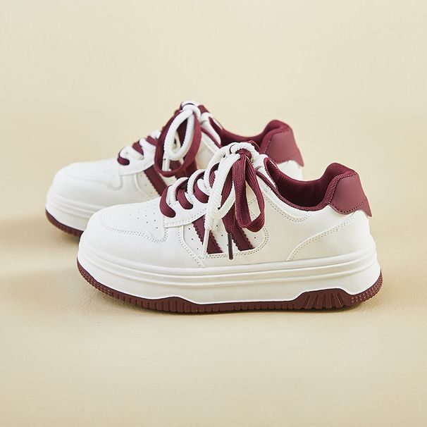 Little White Shoes Female Student Platform Heightening Shoes Sports Board Shoes Casual Shoes_vogvips.com